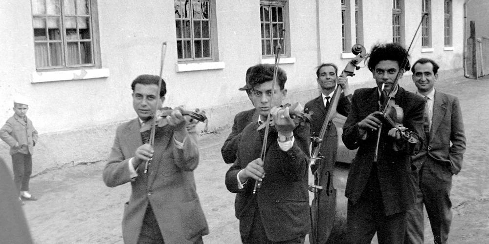 Romani violin band.